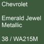 Preview: Chevrolet, Emerald Jewel Metallic, 38 / WA215M.